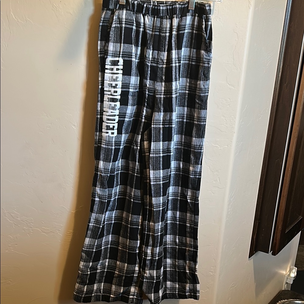 SHEIN Black and White Plaid Pajama Pants Sleepwear